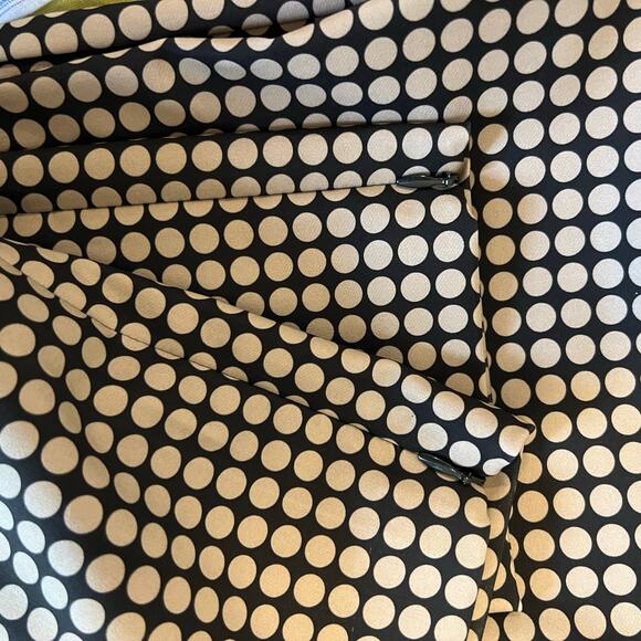 Chicos Black Label Dotted Pull On Slim Ankle Pants Zip Detail Sz 1 (US 8) - Picture 2 of 9